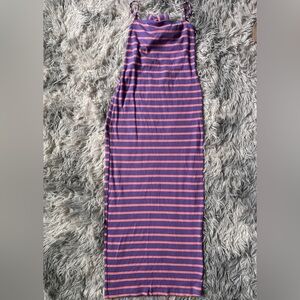 Striped Purple and Pink Women's Dress